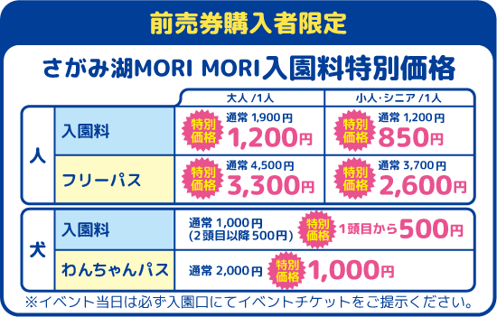 入園特別価格